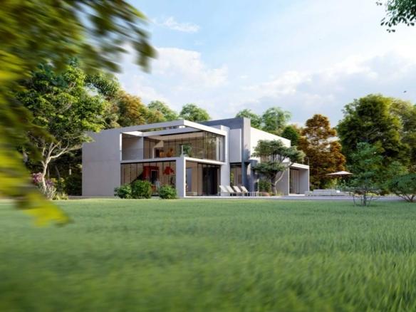 Contemporary apartment complex